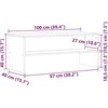 TV staliukas televizoriaus spintelė Old Wood 100x40x40 cm Engineered Wood