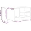 TV staliukas televizoriaus spintelė Old Wood 80x35x36,5 cm Engineered Wood