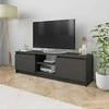 TV staliukas Televizoriaus spintelė, pilka, 120x30x35,5cm, apdirbta mediena