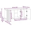 TV staliukas Televizoriaus spintelė 99 x 34,5 x 52 cm Pilka sonoma ąžuolo