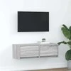 TV staliukas Televizoriaus spintelė, pilka ąžuolo, 80x31x25,5 cm, mediena