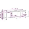 TV staliukas Televizoriaus spintelė 140 x 36 x 49.5 cm Pilkas Sonoma