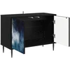 TV staliukas Televizoriaus spintelė RAALTE 69 x 33 x 50,5 cm Juodojo ąžuolo