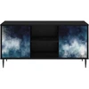 TV staliukas Televizoriaus spintelė RAALTE 102 x 33 x 51 cm Juodojo ąžuolo