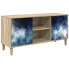 TV staliukas Televizoriaus spintelė RAALTE 102 x 33 x 50 cm Sonoma ąžuolo