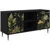 TV staliukas Televizoriaus spintelė RHENEN 102 x 33 x 51 cm Juodojo ąžuolo