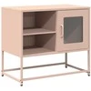 TV staliukas Televizoriaus spintelė, rožinės spalvos, 68x39x60,5cm, plienas