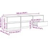 TV staliukas TV vienetai 2 pcs Amatininkų ąžuolas 180 x 34 x 50 cm