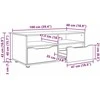 TV staliukas Televizoriaus spintelė 100 x 48 x 43 cm Rūkyta ąžuolas