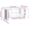 TV staliukas Televizoriaus spintelė 102 x 34,5 x 50 cm Sonoma ąžuolas