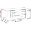 TV staliukas Televizoriaus spintelė 90 x 39 x 30 cm Juodas ąžuolas