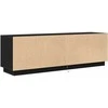 TV staliukas Televizoriaus spintelė su LED apšvietimu, juoda, 160,5x41x50 cm
