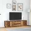 TV staliukas Televizoriaus spintelė su LED, medienos, 193,5x41x50 cm