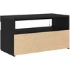 TV staliukas Televizoriaus spintelė su LED Juodas ąžuolas 75 x 35 x 40 cm