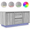 TV staliukas Televizoriaus spintelė su LED, pilka ąžuolo, 100x41x50 cm