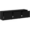TV staliukas Televizoriaus spintelė su LED Juodas ąžuolas 140 x 34 x 40 cm