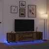 TV staliukas Televizoriaus spintelė su LED, medienos, 193,5x41x50 cm