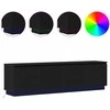 TV staliukas Televizoriaus spintelė su LED Juodas ąžuolas 180 x 38 x 49 cm