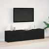 TV staliukas Televizoriaus spintelė su LED Juodas ąžuolas 165 x 34 x 40 cm