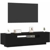 TV staliukas Televizoriaus spintelė Juoda 160 x 35 x 40 cm Apdirbta mediena