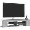 TV staliukas Televizoriaus spintelė su LED, betono pilka, 135x39x30cm