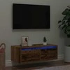 TV staliukas Televizoriaus spintelė su LED, medienos, 75x35,5x25 cm