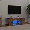 TV staliukas televizoriaus spintelė su LED lemputėmis Old Wood
