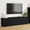 TV staliukas Televizoriaus spintelė su LED Juodas ąžuolas 180 x 38 x 49 cm