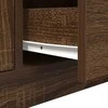 TV staliukas Televizoriaus spintelė su LED, ruda ąžuolo, 100x41x50 cm