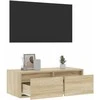 TV staliukas Televizoriaus spintelė su LED apšvietimu, ąžuolo, 75x35,5x25 cm