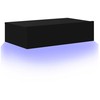 TV staliukas Televizoriaus spintelė su LED lemputėmis, juoda, 60x35x15,5cm