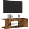 TV staliukas televizoriaus spintelė su LED lemputėmis Old Wood