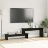 TV staliukas TV spintelių komplektas Juodas ąžuolas 180,5 x 30 x 43 cm