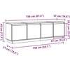 TV staliukas Televizoriaus spintelė 156 x 37 x 45 cm Ruda Apdirbta mediena