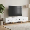 TV staliukas Televizoriaus spintelė su stalčių Balta 147 x 34,5 x 30 cm