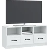 TV staliukas Televizoriaus spintelė su stalčių Balta 102 x 34,5 x 47 cm
