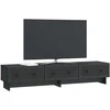 TV staliukas Televizoriaus spintelė su stalčių Juoda 147 x 34,5 x 30 cm