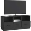 TV staliukas Televizoriaus spintelė su stalčių Juoda 102 x 34,5 x 47 cm