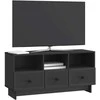 TV staliukas Televizoriaus spintelė su stalčių Juoda 102 x 34,5 x 50 cm