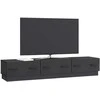 TV staliukas Televizoriaus spintelė su stalčių Juoda 147 x 34,5 x 27 cm