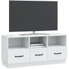 TV staliukas Televizoriaus spintelė su stalčių Balta 102 x 34,5 x 47 cm