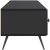 TV staliukas Televizoriaus spintelė su stalčių Juoda 147 x 34,5 x 30 cm