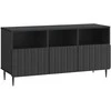 TV staliukas Televizoriaus spintelė su stalčių Juoda 102 x 34,5 x 50 cm