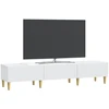 TV staliukas Televizoriaus spintelė su stalčių Balta 147 x 34,5 x 30 cm