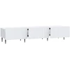 TV staliukas Televizoriaus spintelė su stalčių Balta 147 x 34,5 x 32 cm