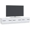 TV staliukas Televizoriaus spintelė su stalčių Balta 147 x 34,5 x 27 cm