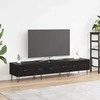 TV staliukas Televizoriaus spintelė su stalčių juoda ąžuolo 150 x 36 x 30 cm