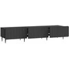 TV staliukas Televizoriaus spintelė su stalčių Juoda 147 x 34,5 x 32 cm