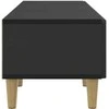 TV staliukas Televizoriaus spintelė su stalčių Juoda 147 x 34,5 x 30 cm