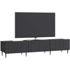TV staliukas Televizoriaus spintelė su stalčių Juoda 147 x 34,5 x 32 cm